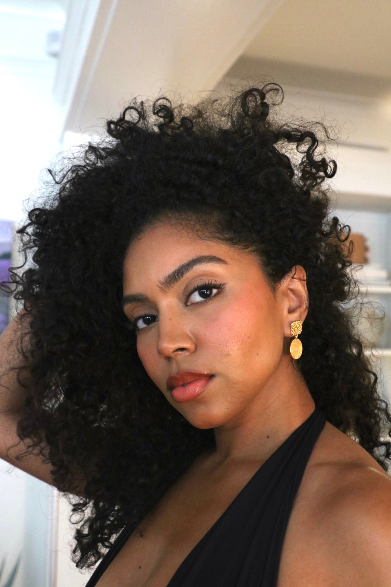 Gwen Beloti Xo Drop Disk Earrings