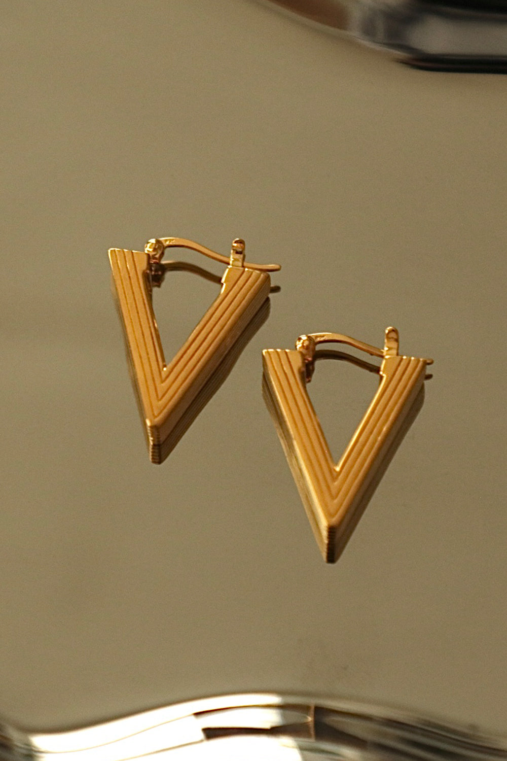 Gwen Beloti Boxy Triangle Hoop Earrings
