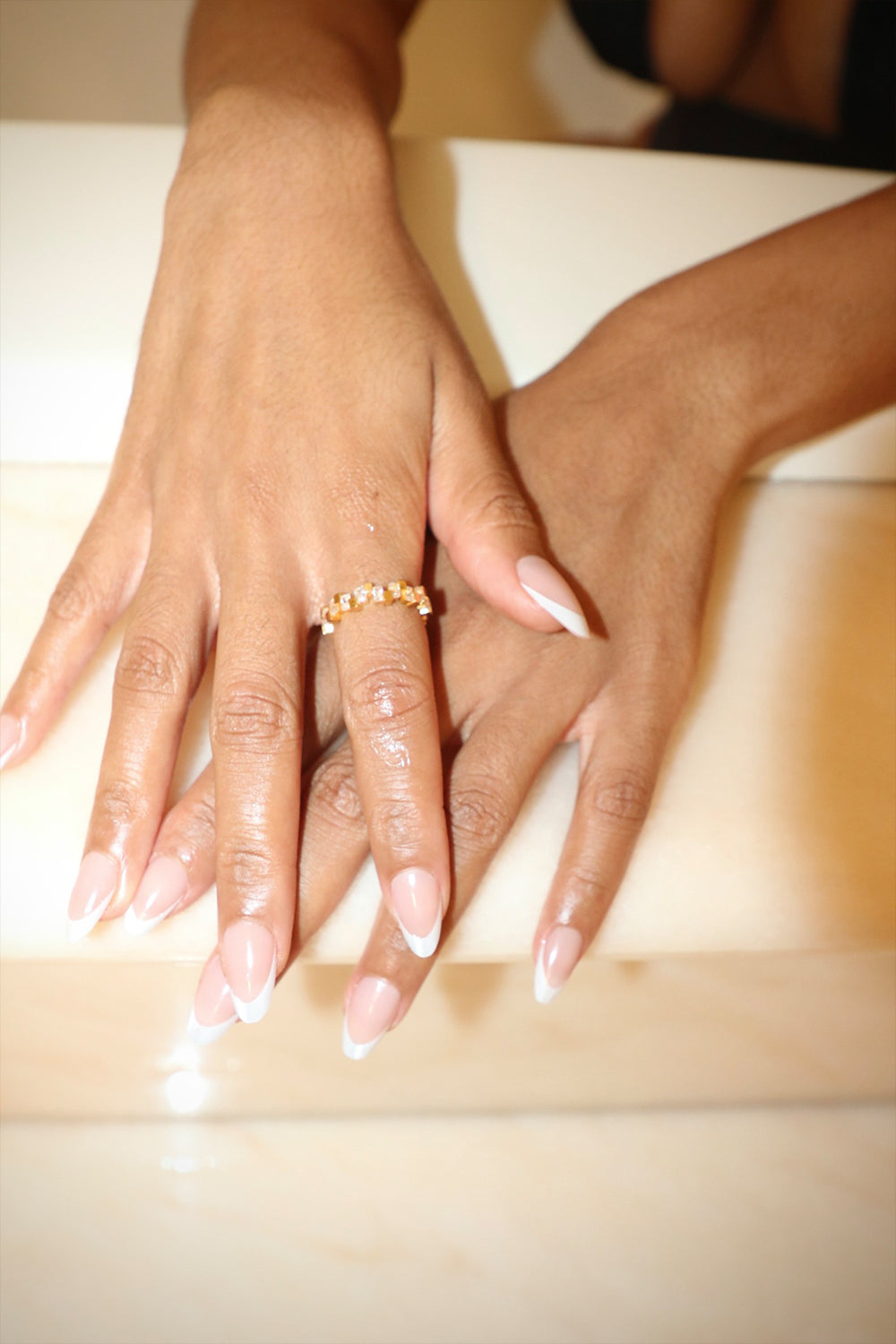 Gwen Beloti Golden Block Stone Ring