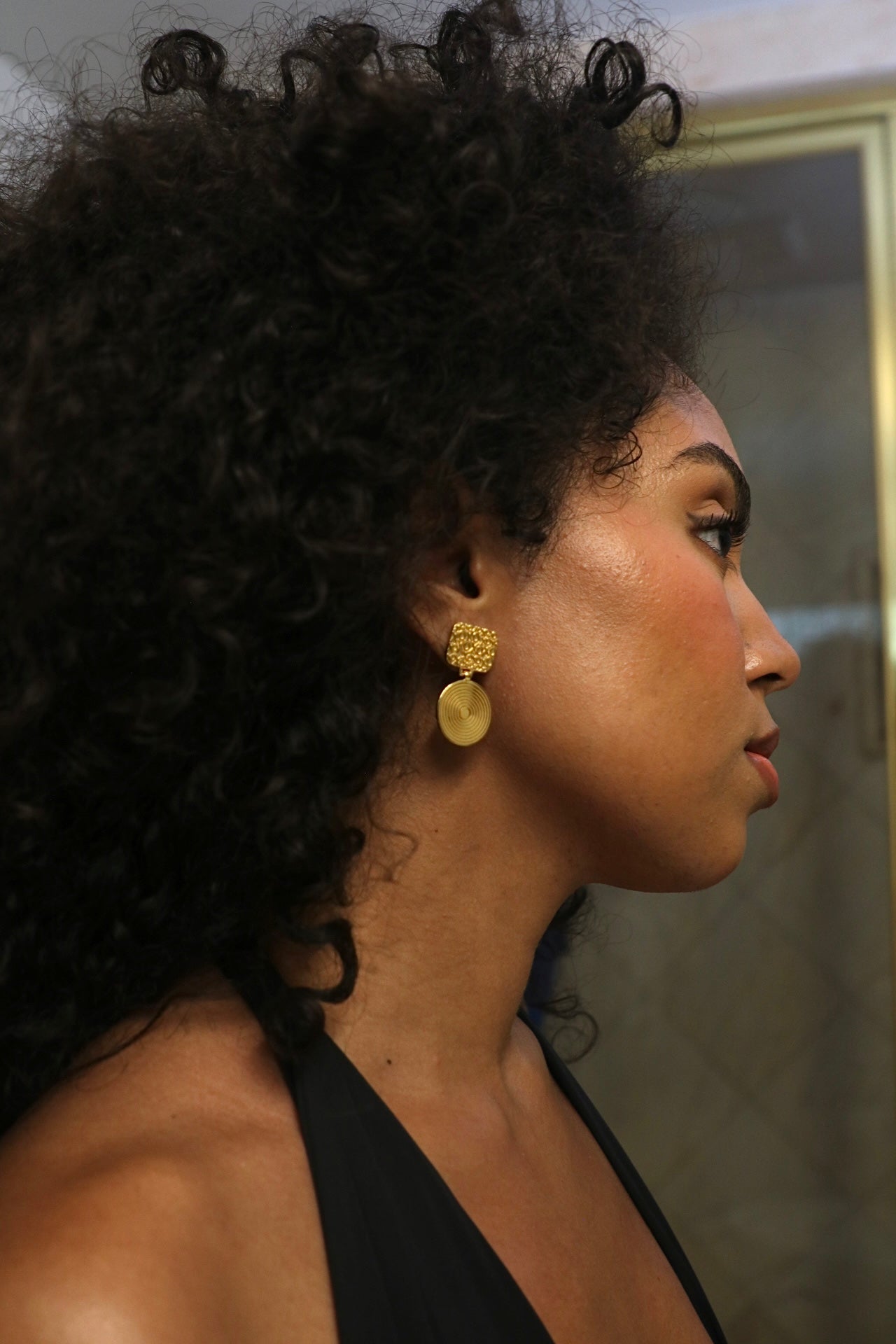 Gwen Beloti Xo Drop Disk Earrings